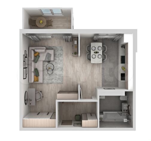 1-к. квартира, 31 м², 1/3 эт.