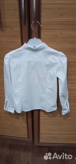 Рубашка белая рост 128 школьная