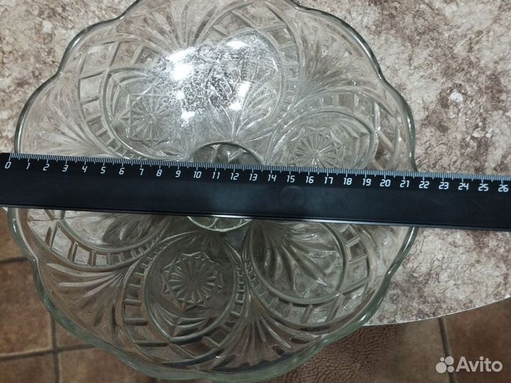 Ваза на ножке стекло СССР