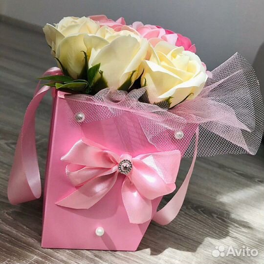 Букеты из мыльных роз