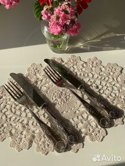 Столовые приборы серебрение винтаж Италия