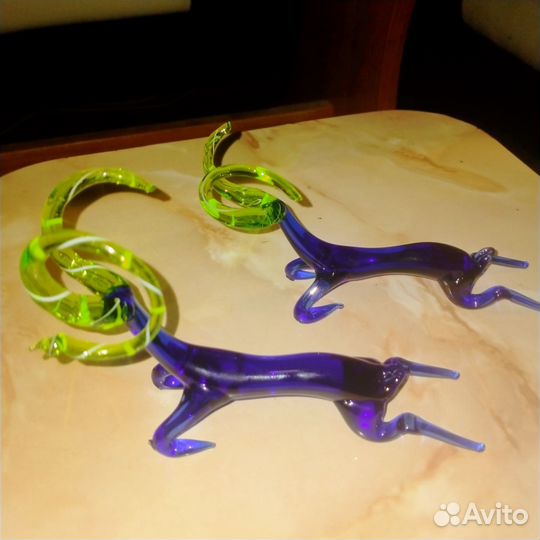 Фигурки из цветного стекла, под реставрацию
