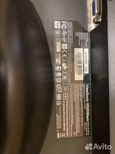 Монитор viewsonic vg2030wm