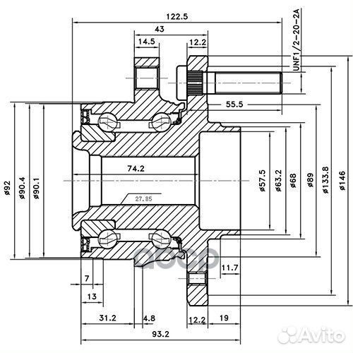 Ступица передняя, задняя зад Z89663R Zikmar