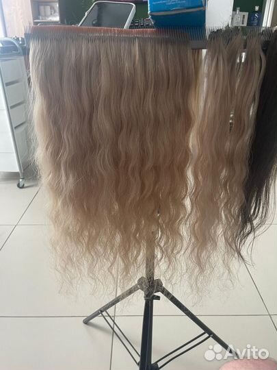 Волосы для наращивания 60 см блонд