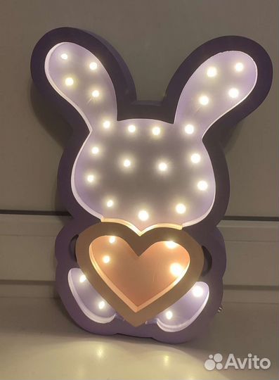 Ночник детский деревянный