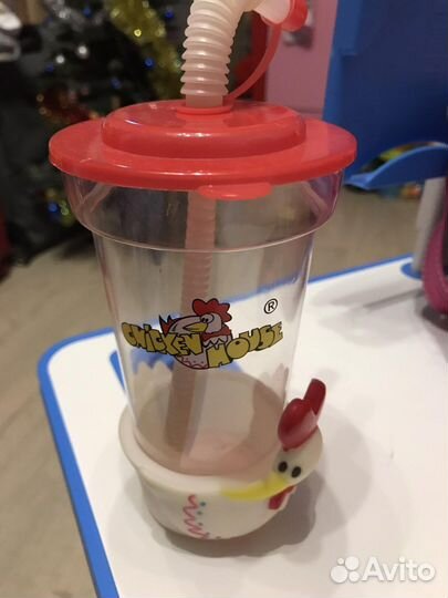 Стакан-поильник с трубочкой chicken house