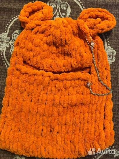 Балаклава вязаная с ушками