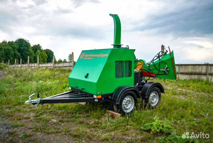 Измельчитель дерева greenпинг на прицепе