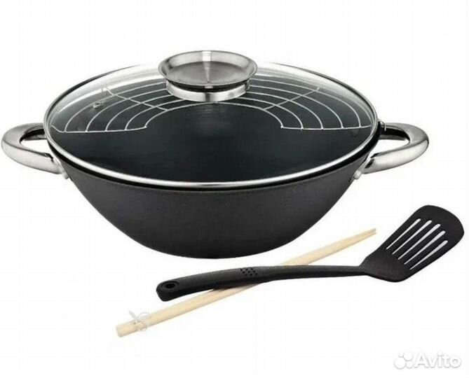 Казан чугунный вок, гриль