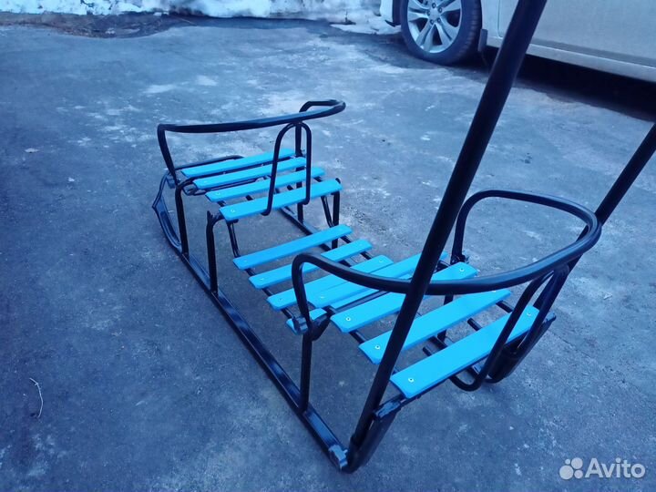 Санки двухместные для двойни