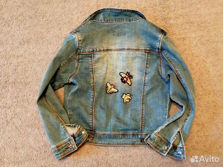 Джинсовая куртка на девочку р.128