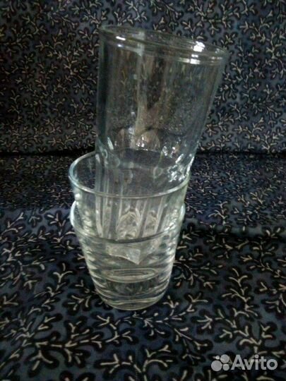 Стаканы кружки бокалы вазы стеклянные