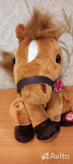 Мягкая игрушка лошадь новая