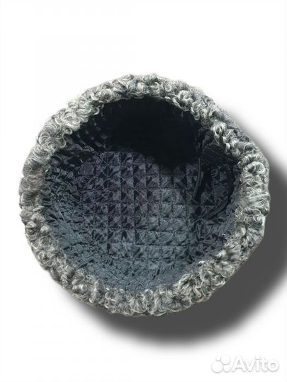 Шапка каракуль мужская серая