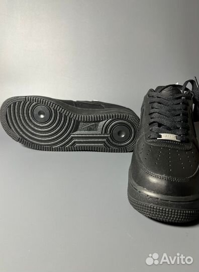 Кроссовки Nike AIR force 1 LOW luxe black gum Люкс