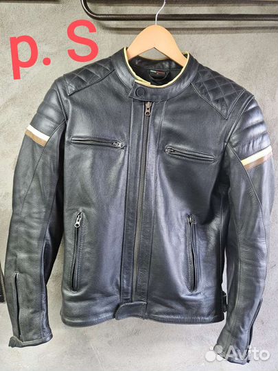 Мотокуртка кожаная мужская, р. S