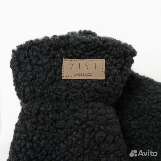 2 шт. Варежки женские на иск. меху mist, р-р. 26см, серый