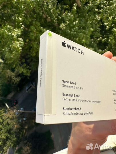 Белый силиконовый ремешок для Apple Watch оригинал