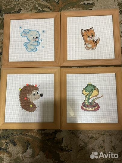 Картины вышитые бисером, крестиком, алмазные