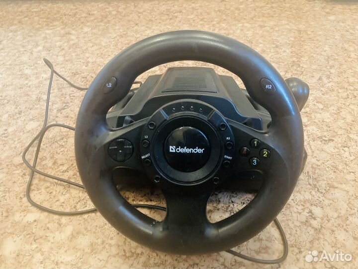 Руль игровой с педалями и коробкой передач