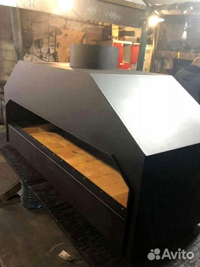 Мангал с дымоходом для кафе