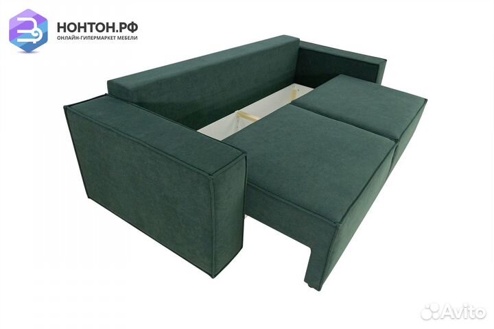 Диван еврокнижка Лофт зеленый