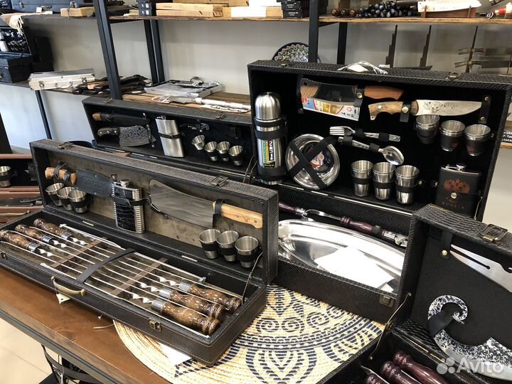 Шашлычные наборы в кейсе с шампурами