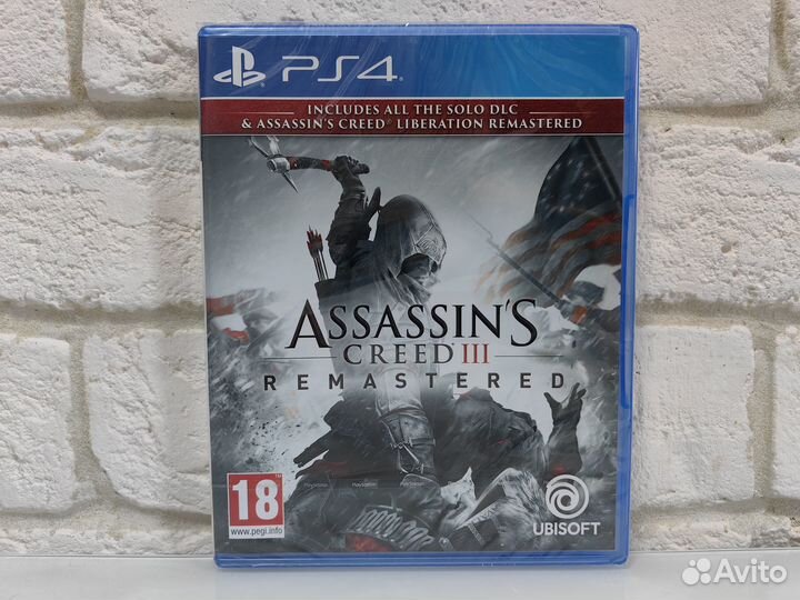 Assassin's Creed 3 Remastered PS4 новый диск