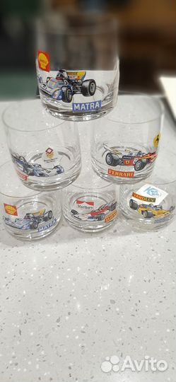 Набор стаканов гоночные машины Чехословакия