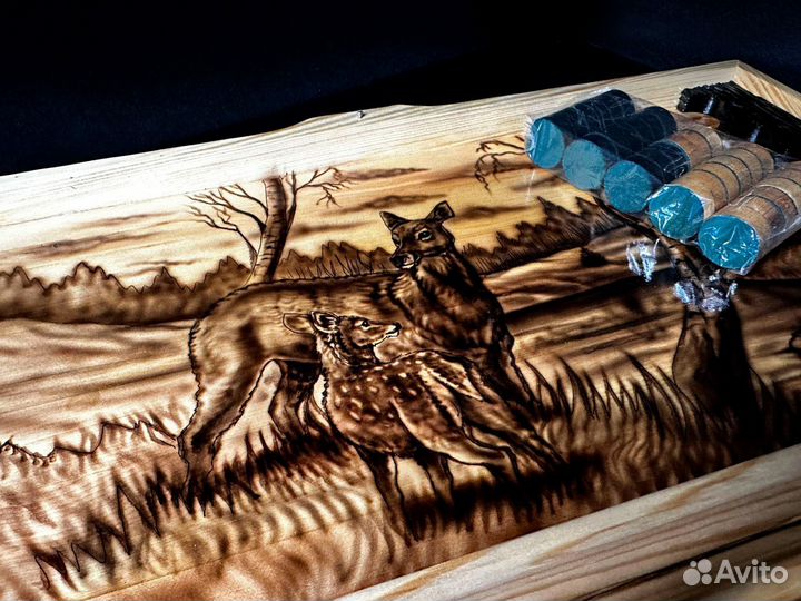 Нарды резные Охота