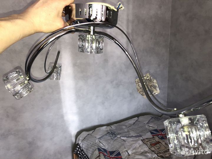 Люстра потолочная подвесная бу