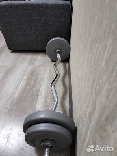 Штанга гриф с блинами