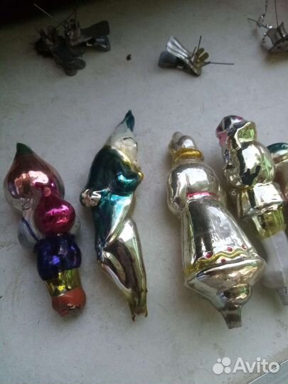 Елочные игрушки СССР на прищепке люди