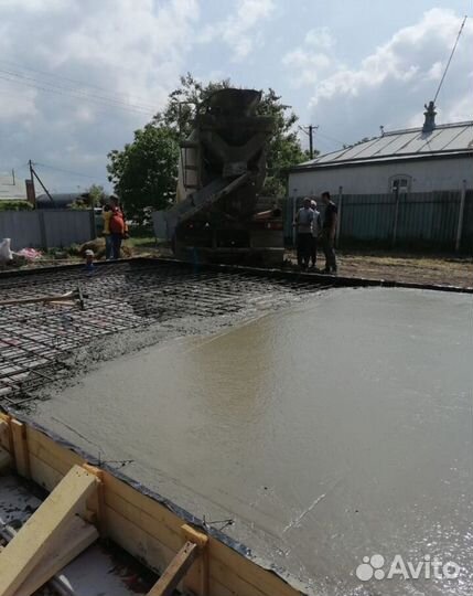 Заливка фундамента всех видов Отмостка