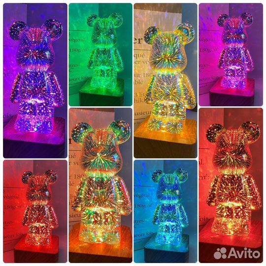 Ночник мишка сияющий Bearbrick