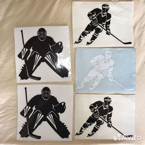Наклейки для авто: хоккеист, вратарь