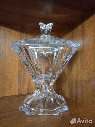 Конфетница хрустальная большая