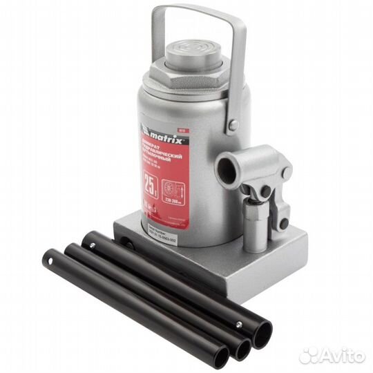 Домкрат подкатной бутылочный Matrix 25 т 50733