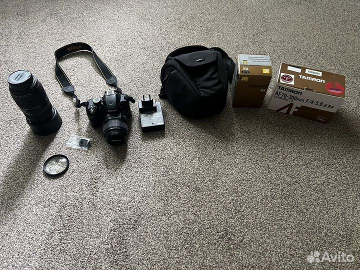 Nikon d3200 18-55 + допы