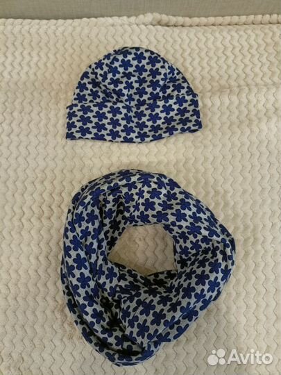 Комплект шапка и снуд женская