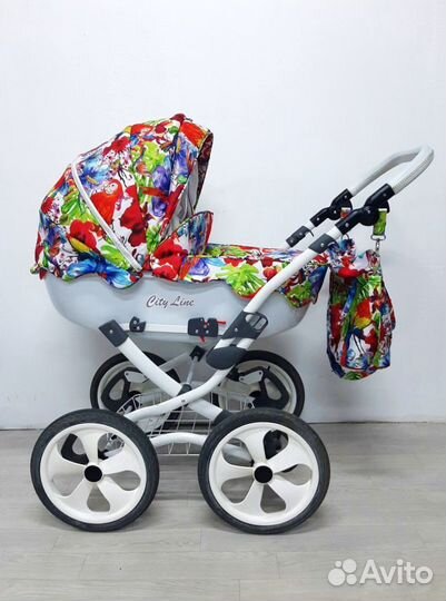 Очень красивая коляска Gusio City Line 2 в 1