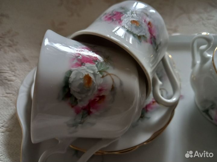 Кофейный сервиз чешский фарфор Leander 1946 RGK