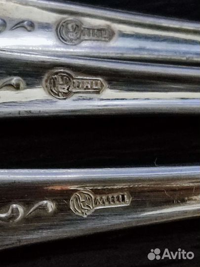 Ложки чайные посеребренные