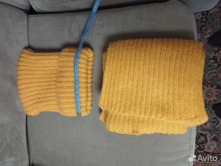 Вязаные шапка и шарф