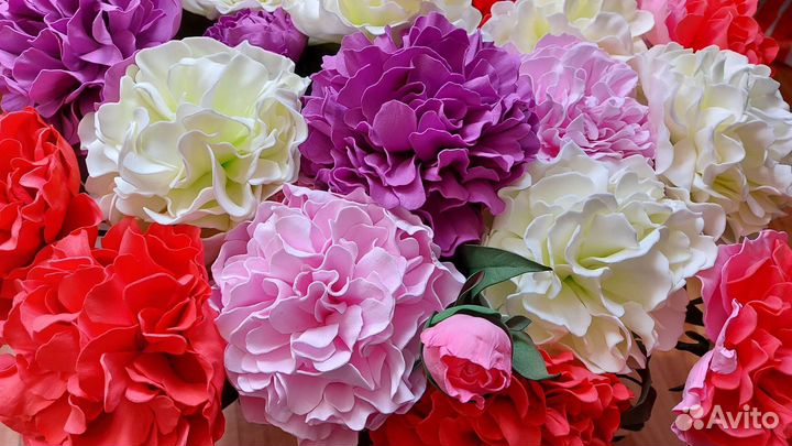 Пионы из фоамирана