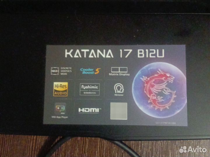 Ноутбук msi katana 17 B12U