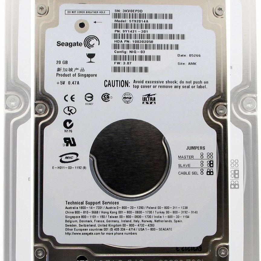 [ST92014A] Жесткий Диск Seagate 20gb Ide 2.5" St92014a