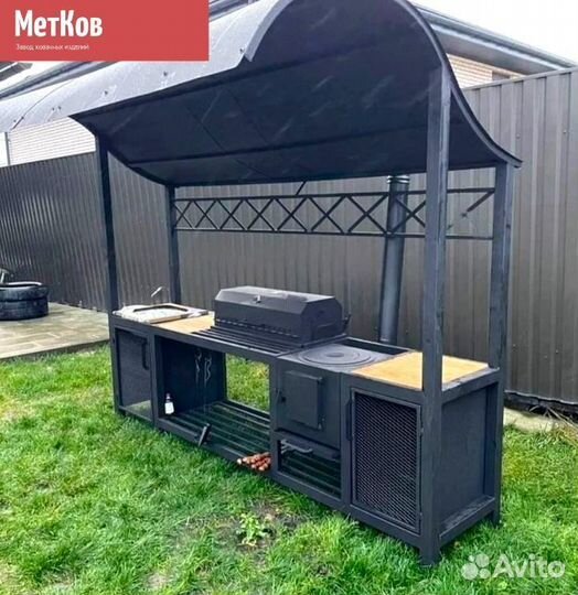Мангал с крышей