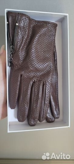 Перчатки женские кожаные